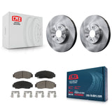Front Disc Brake Rotors And Ceramic Pads Kit For Honda Accord