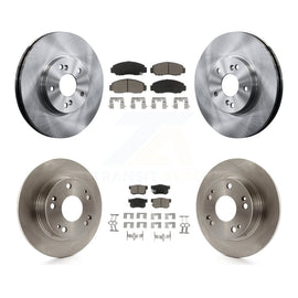 Front Rear Disc Brake Rotors And Ceramic Pads Kit For Honda Accord