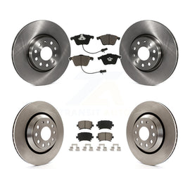 Front Rear Disc Brake Rotors And Ceramic Pads Kit For Volkswagen CC
