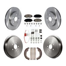 Load image into Gallery viewer, Front Rear Brake Rotor Ceramic Pad &amp; Drum Kit (7Pc) For 2019 Toyota Corolla 2.0L