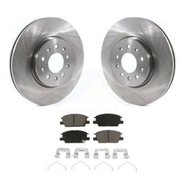 [Front] 2020 Buick Regal Sportback FWD with 2.0L Premium OE Brake Rotors & Ceramic Pads Kit For Max Braking