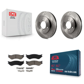 [Front] 2002 Lincoln Navigator From 03 19 02 Premium OE Brake Rotors & Ceramic Pads Kit For Max Braking