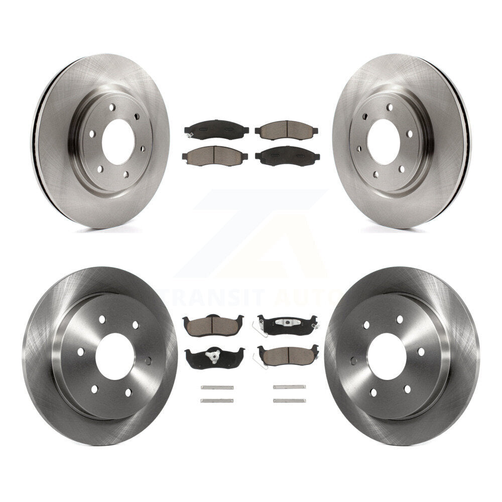 [Front+Rear] 2007 Nissan TITAN From 04 07 Premium OE Brake Rotors & Ceramic Pads Kit For Max Braking
