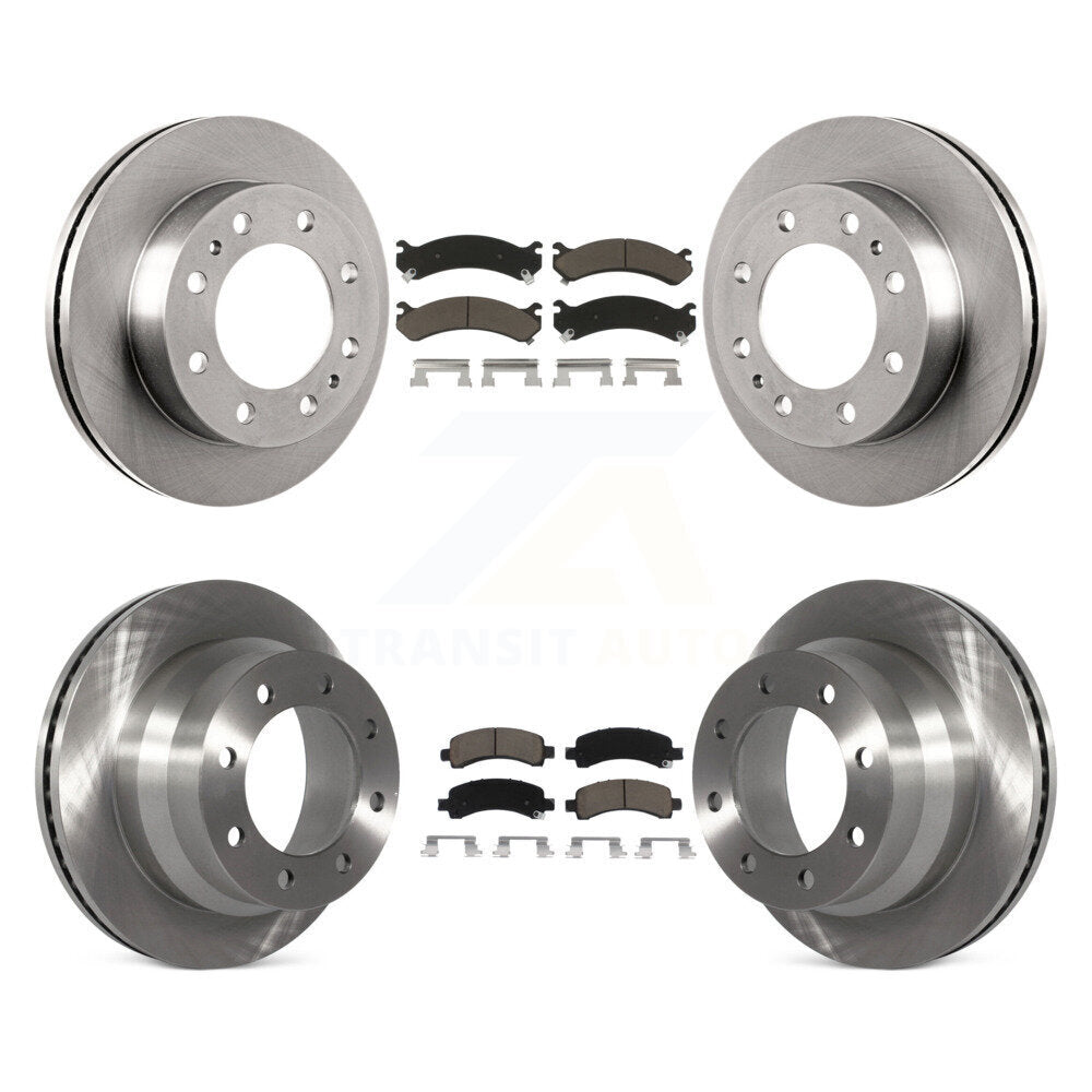 Front Rear Disc Brake Rotors And Ceramic Pads Kit For Chevrolet Express 4500