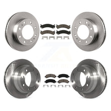 Charger l'image dans la galerie, Front Rear Disc Brake Rotors And Ceramic Pads Kit For Chevrolet Express 4500