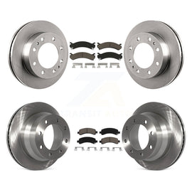 Front Rear Disc Brake Rotors And Ceramic Pads Kit For Chevrolet Express 4500