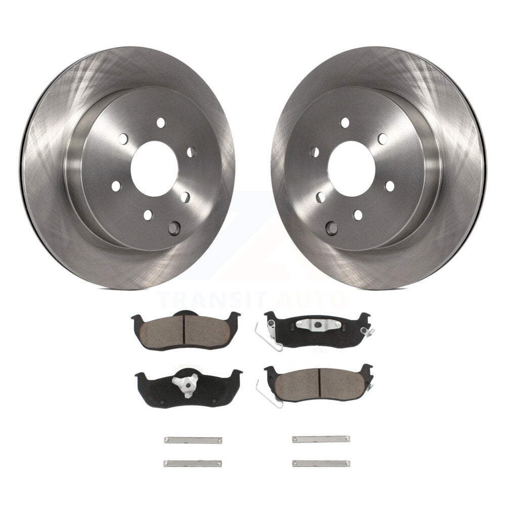 Rear Disc Brake Rotors & Ceramic Pad Kit For 2004 Nissan Pathfinder From 08