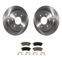 Charger l&#39;image dans la galerie, Rear Brake Rotors &amp; Ceramic Pad Kit For 2017-2019 Nissan Armada With Solid Rotor