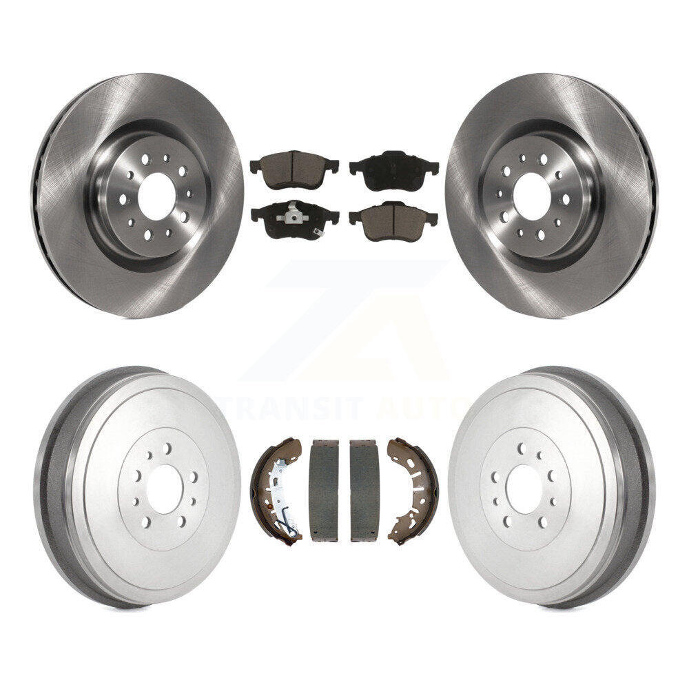 Front Rear Brake Rotor Ceramic Pad And Drum Kit For 2015-2021 Ram ProMaster City