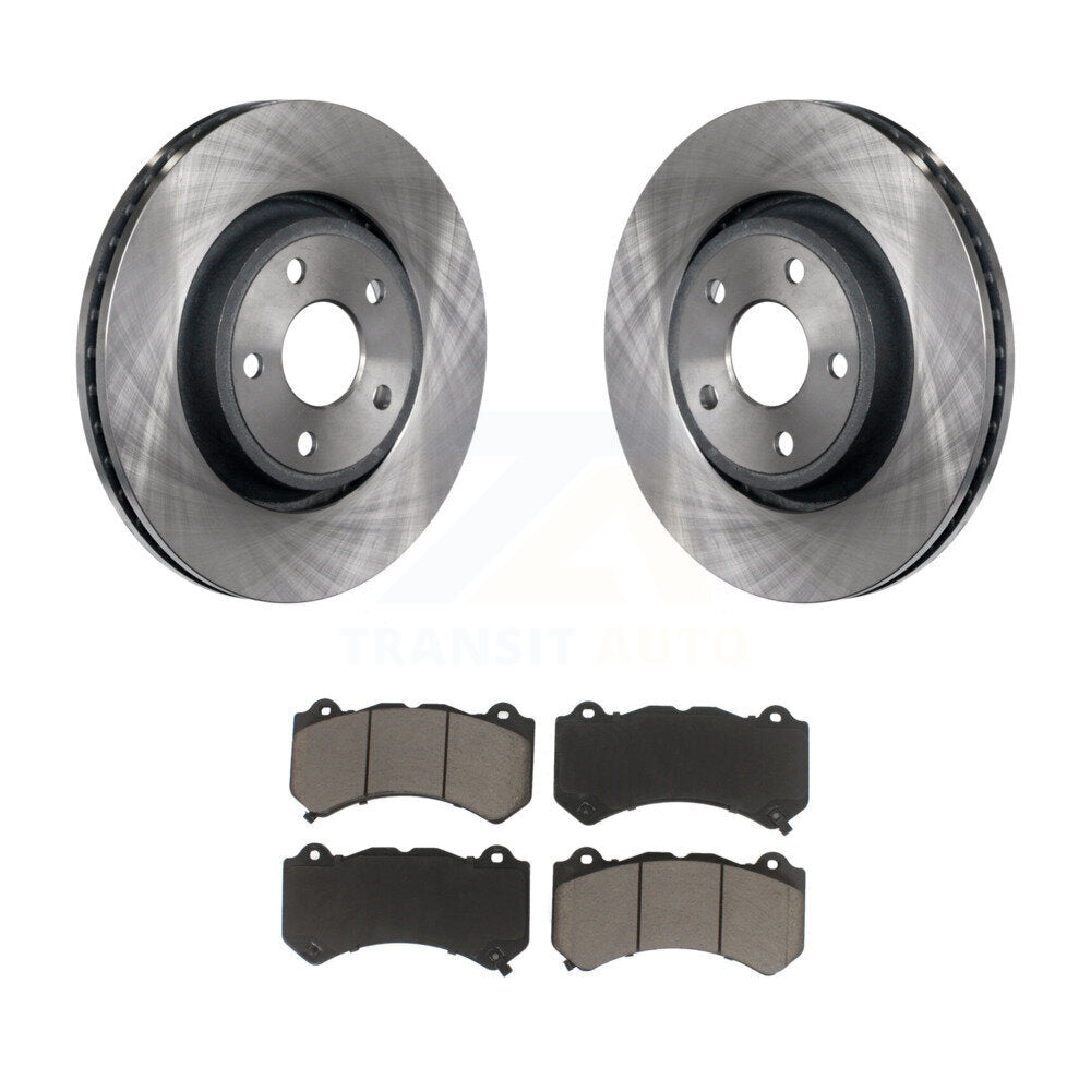 Front Brake Rotor Ceramic Pad Kit For 22 Dodge Durango With 350mm Diameter