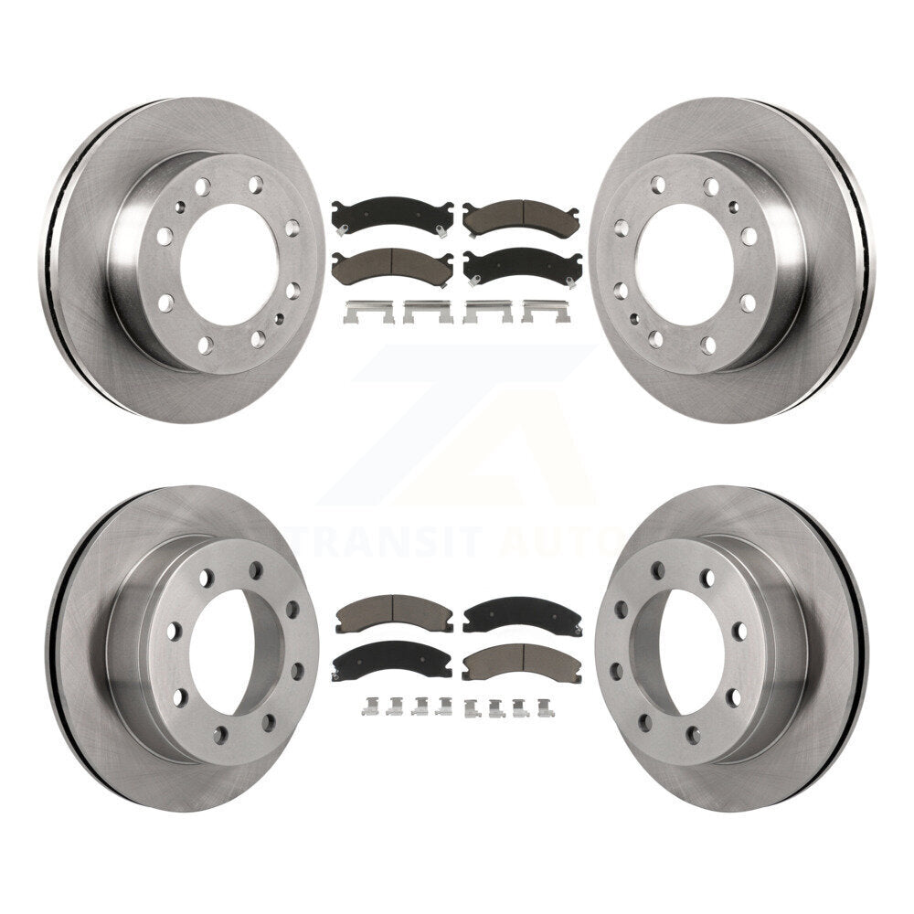 Front Rear Disc Brake Rotors And Ceramic Pads Kit For Chevrolet Express 4500