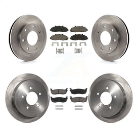 Front Rear Disc Brake Rotor And Ceramic Pad Kit For 2004 Ford F-150 Heritage 4WD