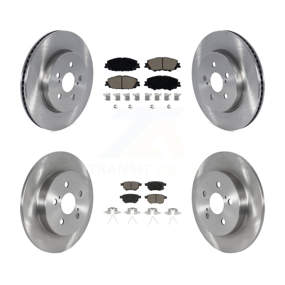 Front Rear Disc Brake Rotors And Ceramic Pads Kit For 2019 Toyota Corolla 2.0L