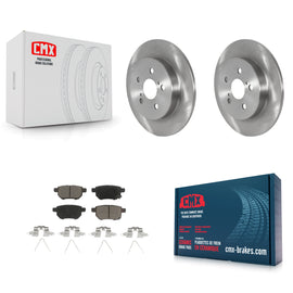 Rear Brake Rotor Ceramic Pad Kit For 19 Toyota Corolla With Manual Parking