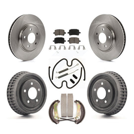 Front Rear Disc Brake Rotors Ceramic Pad And Drum Kit (7Pc) For Chevrolet Malibu