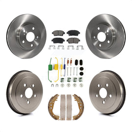 Front Rear Disc Brake Rotor Ceramic Pad And Drum Kit (7Pc) For 2008 Toyota Prius