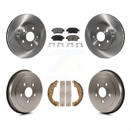 Front Rear Disc Brake Rotors Ceramic Pad And Drum Kit For 2004-2008 Toyota Prius
