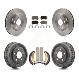 Front Rear Disc Brake Rotors Ceramic Pads And Drum Kit For Chevrolet Malibu