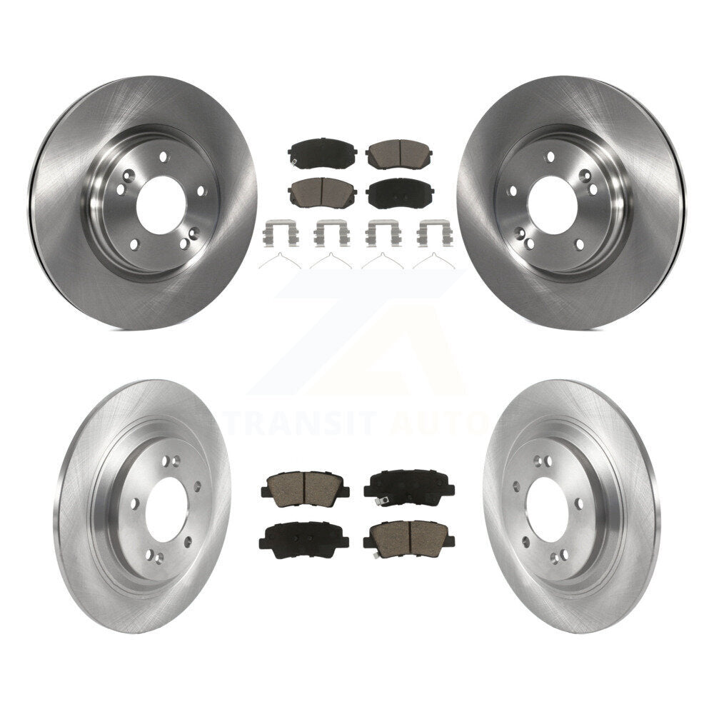 Front Rear Brake Rotor And Ceramic Pad Kit For Kia Hyundai Niro EV Kona Electric