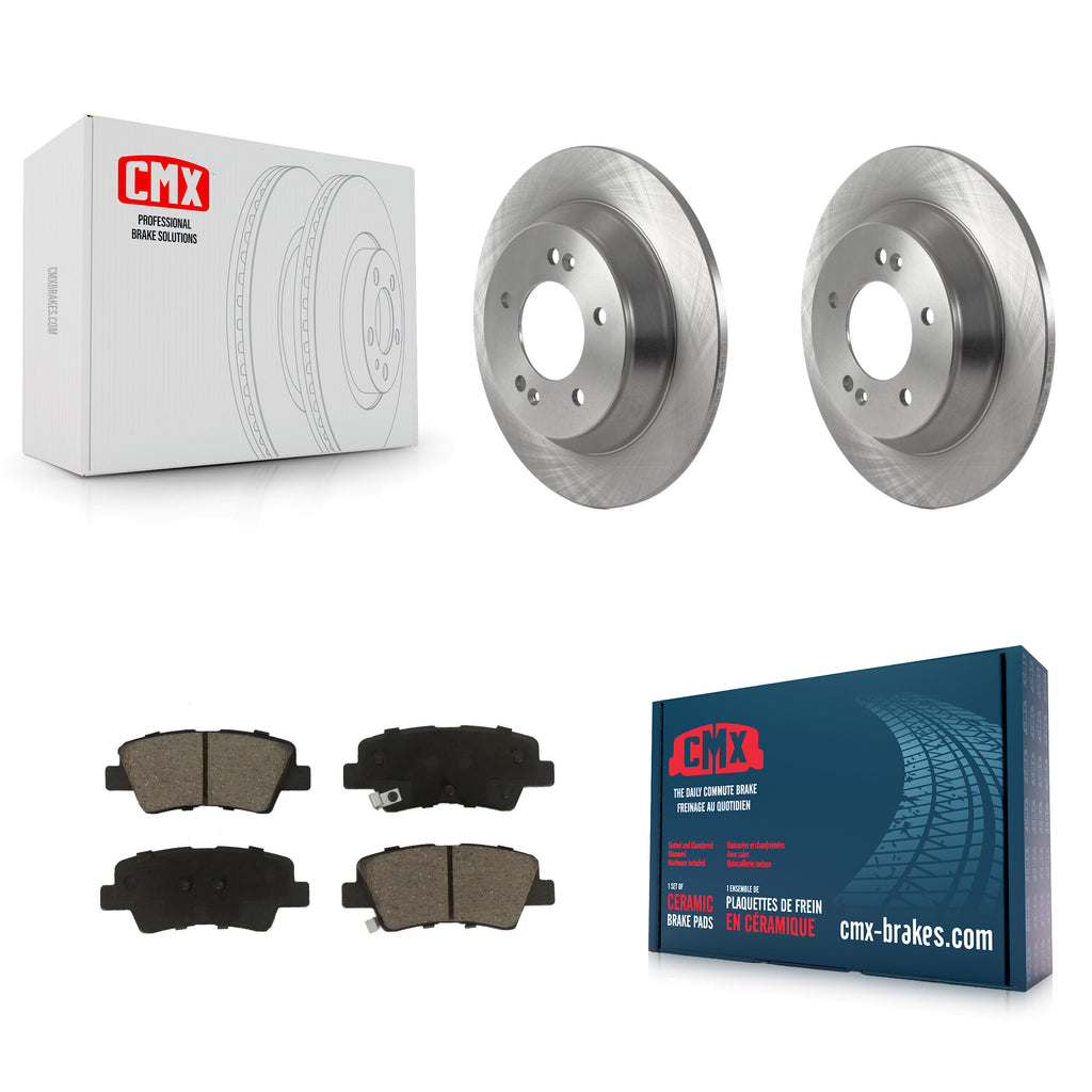 Rear Brake Rotor Ceramic Pad Kit For 22 Hyundai Kona With Electric Parking