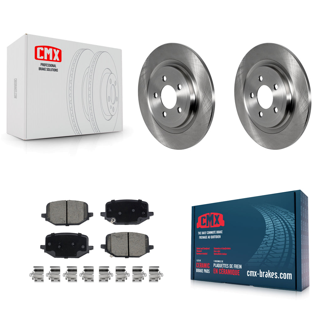 Rear Brake Rotor & Ceramic Pad Kit For Ford Explorer With Electric Parking