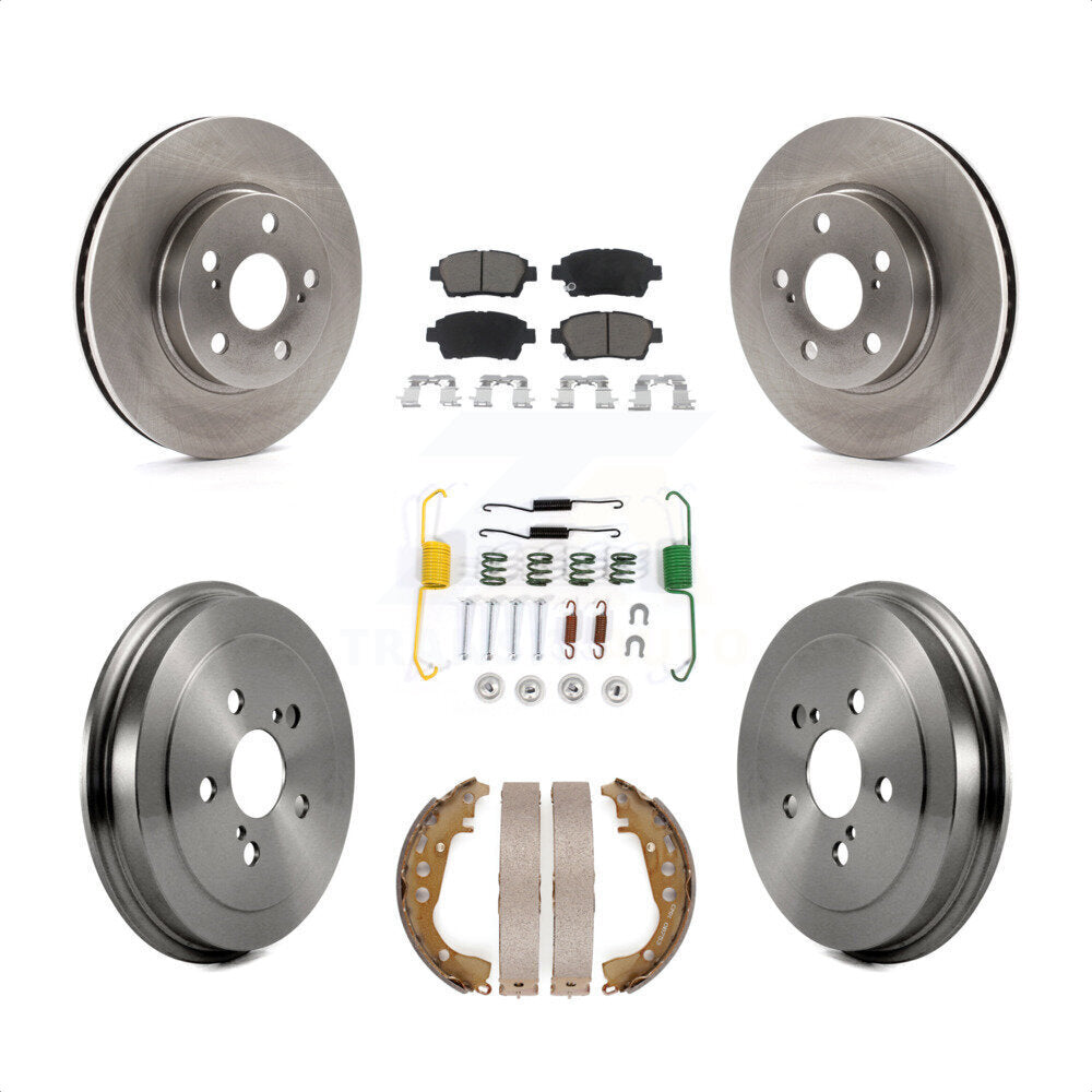 Front Rear Disc Brake Rotor Ceramic Pad Drum Kit (7Pc) For 2000 Toyota Celica GT