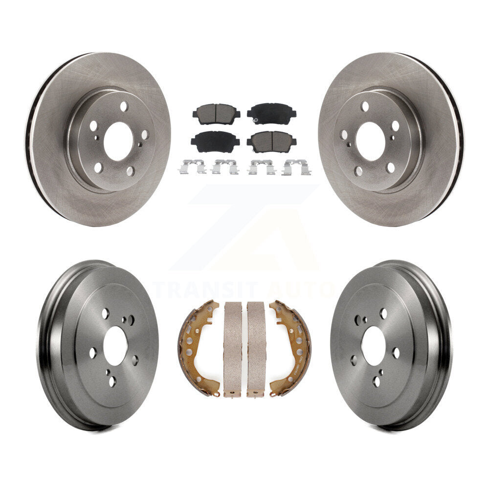 Front Rear Disc Brake Rotors Ceramic Pads And Drum Kit For 2000 Toyota Celica GT