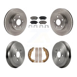 Front Rear Disc Brake Rotors Ceramic Pads And Drum Kit For 2000 Toyota Celica GT