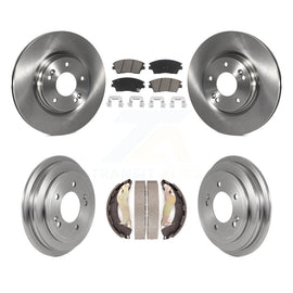 [Front+Rear] 2017-2020 Hyundai Elantra 1.6L Premium OE Brake Rotor Drum Kit & Ceramic Pads For Max Braking