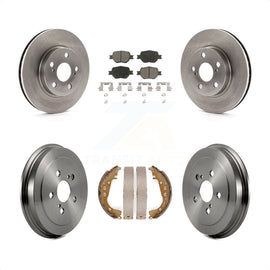 Front Rear Disc Brake Rotors Ceramic Pads And Drum Kit For 2001 Toyota Celica GT