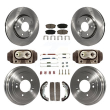 Load image into Gallery viewer, Front Rear Brake Rotor Ceramic Pad Drum Kit (9Pc) For 09 Hyundai Elantra Touring