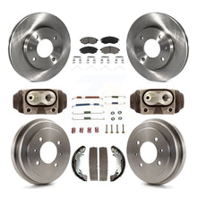 Charger l'image dans la galerie, Front Rear Disc Brake Rotors Ceramic Pads And Drum Kit (9Pc) For Hyundai Elantra