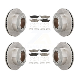 Front Rear Brake Rotors Ceramic Pad Kit For International TerraStar IC AE School