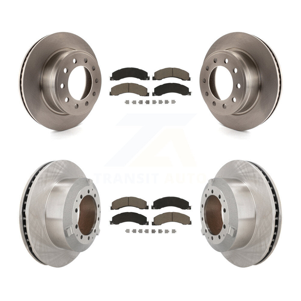 Front Rear Brake Rotor Ceramic Pad Kit For Ram Dodge Sterling Truck 4500 5500 45