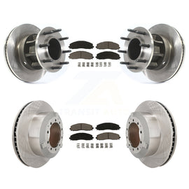 Front Rear Disc Brake Rotors And Ceramic Pads Kit For Ford F-350 Super Duty