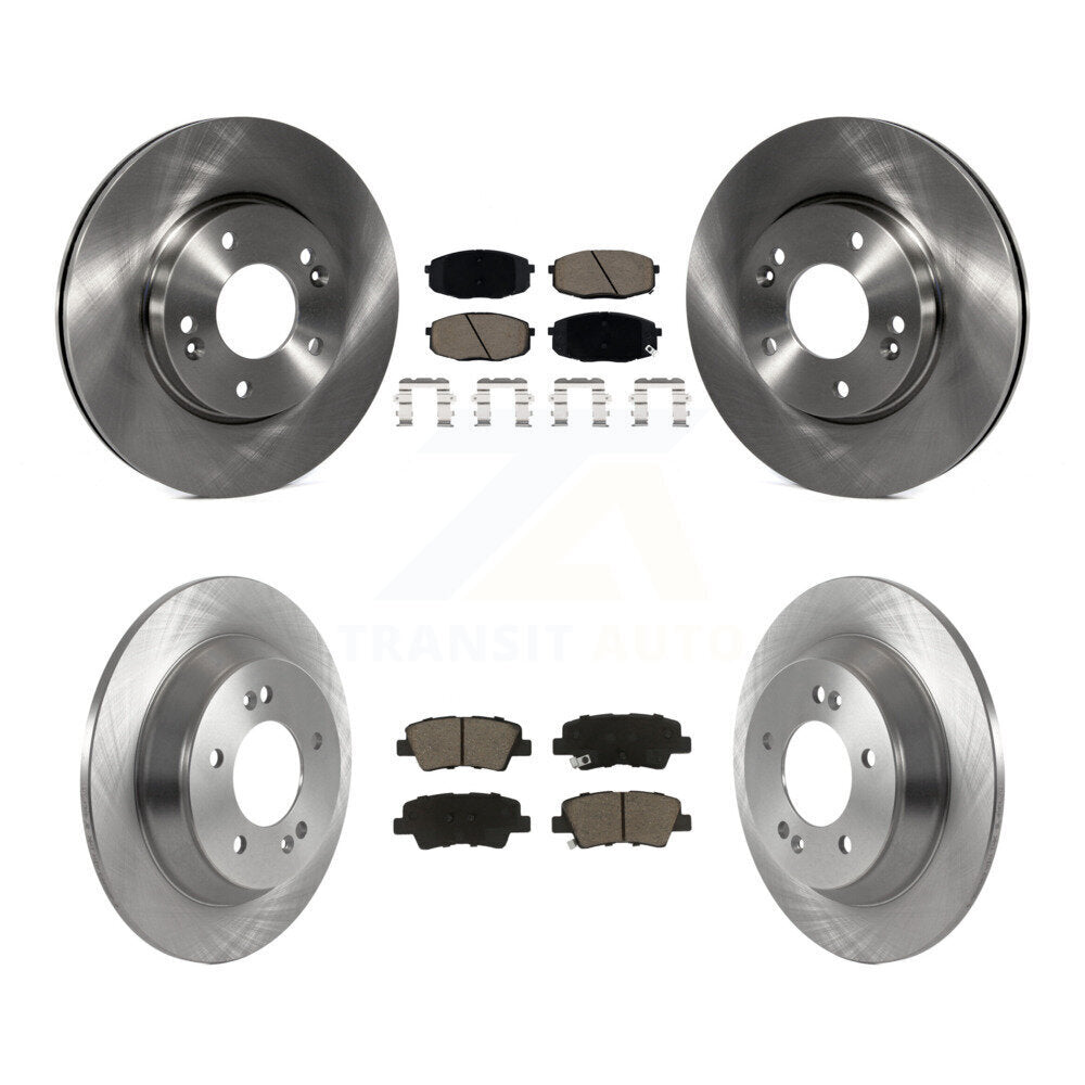Front Rear Disc Brake Rotors Ceramic Pad Kit For 2022 Hyundai Kona FWD with 1.6L