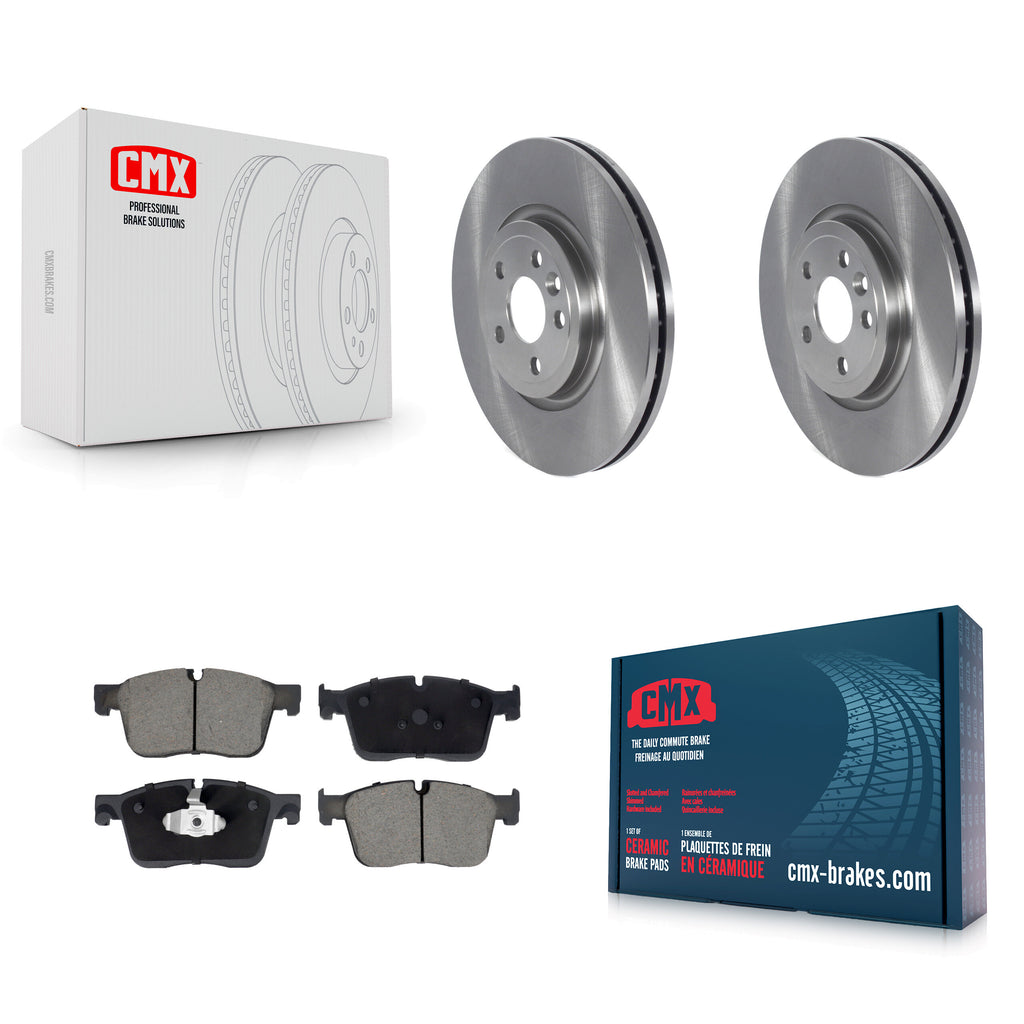 Front Disc Brake Rotors And Ceramic Pads Kit For Jaguar F-Pace K8C-103374