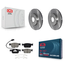 Charger l'image dans la galerie, Front Brake Rotors &amp; Ceramic Pad Kit For Audi A4 With 314mm Diameter Rotor