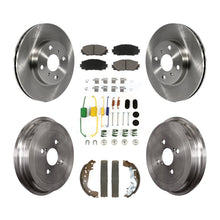 Load image into Gallery viewer, Front Rear Disc Brake Rotors Ceramic Pads And Drum Kit (7Pc) For Toyota Yaris