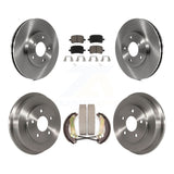 Front Rear Brake Rotor Ceramic Pad Drum Kit For 2009 Chevrolet HHR With 13-H7324