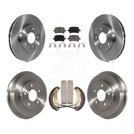 Front Rear Brake Rotor Ceramic Pad Drum Kit For 2009 Chevrolet HHR With 13-H7324