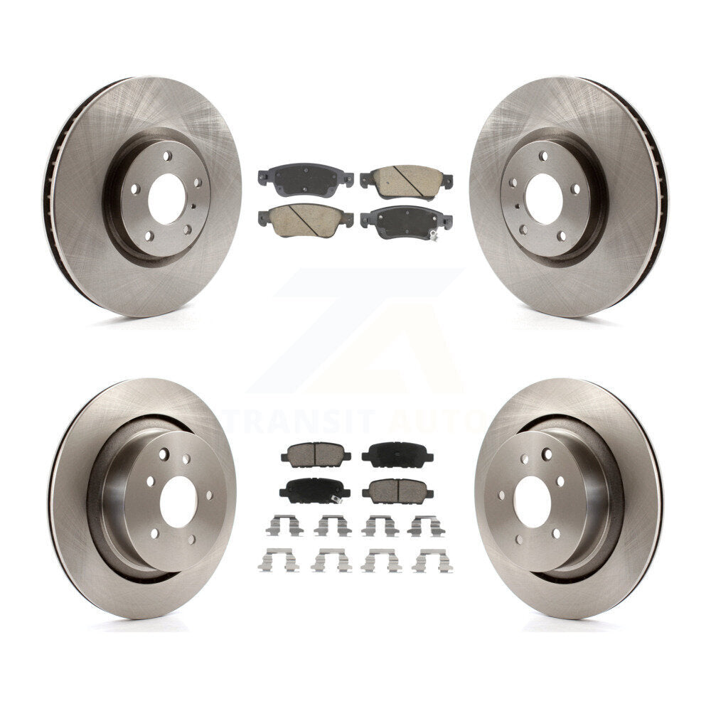 Front Rear Disc Brake Rotors And Ceramic Pads Kit For INFINITI G37 G35 Q60