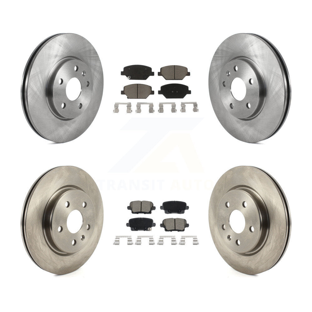 Front Rear Disc Brake Rotors And Ceramic Pads Kit For 2019 Cadillac XT4