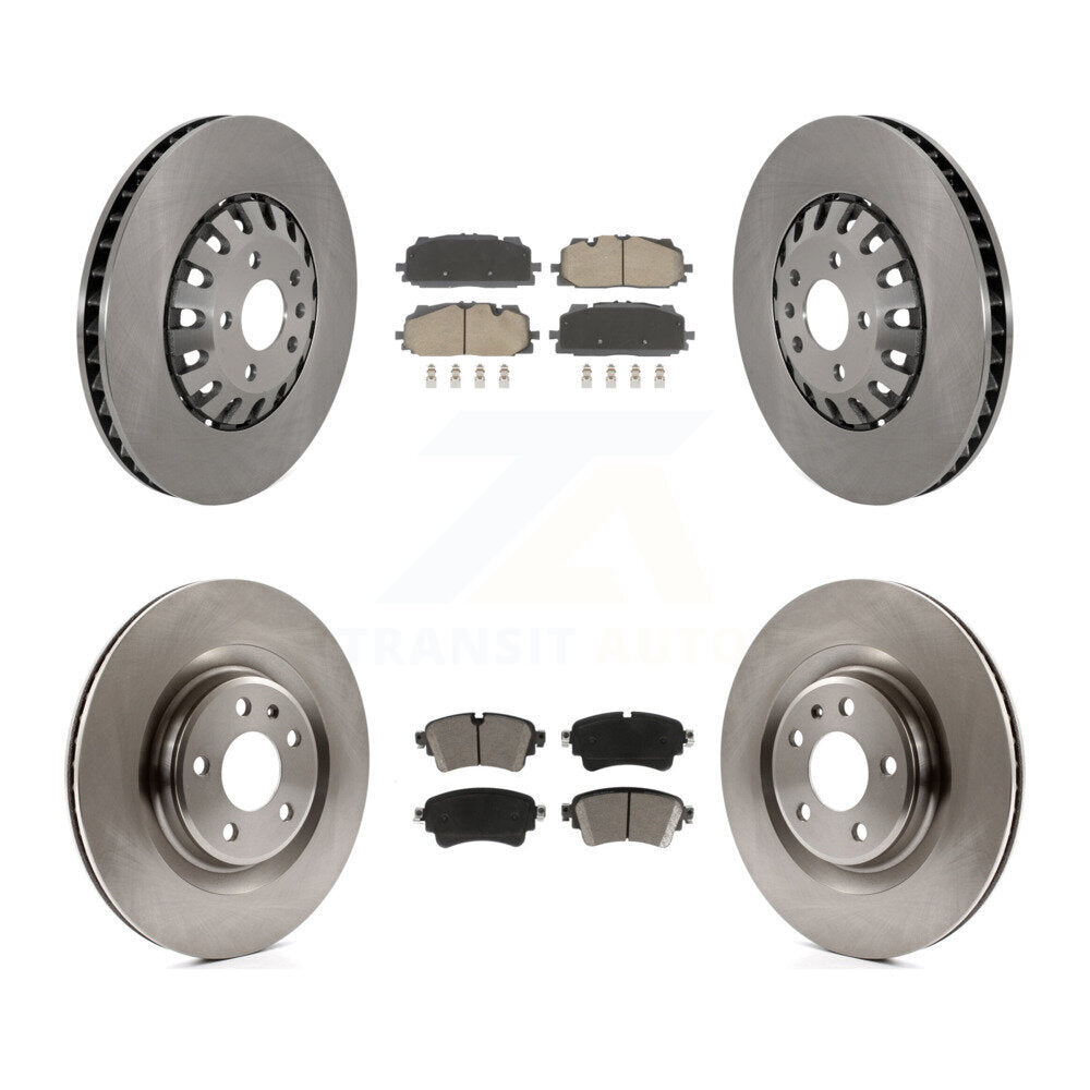 Front Rear Disc Brake Rotor And Ceramic Pad Kit For Audi A6 Quattro A7 Sportback