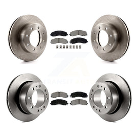 Front Rear Disc Brake Rotors And Ceramic Pads Kit For 2019-2022 Ram 2500 3500