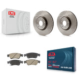 Front Disc Brake Rotors And Ceramic Pads Kit For INFINITI G37 G35 Q60 K8C-103478