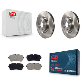 Front Disc Brake Rotors And Ceramic Pads Kit For 2018 Jaguar E-Pace S/SE