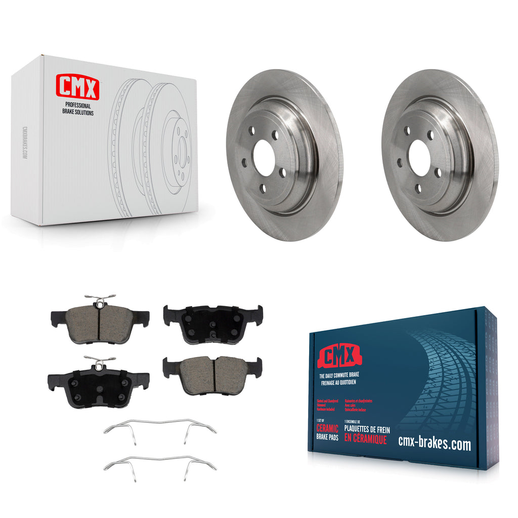 Rear Disc Brake Rotors And Ceramic Pads Kit For 2022-2023 Ford Maverick