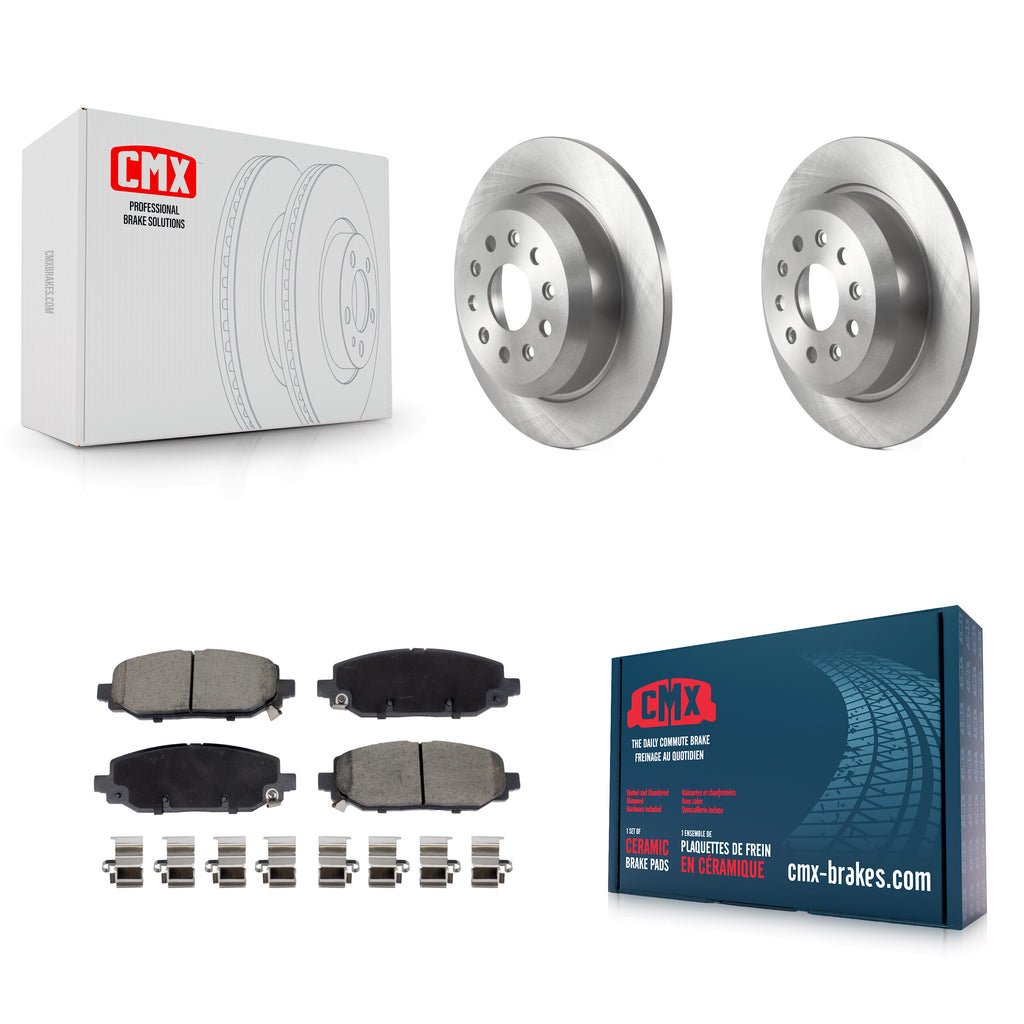 Rear Disc Brake Rotors And Ceramic Pads Kit For 2018-2021 Jeep Wrangler Rubicon