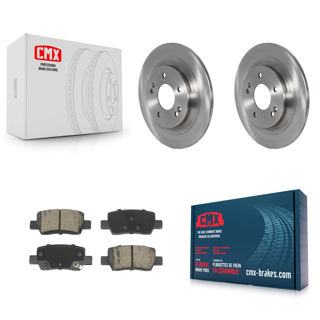 Rear Disc Brake Rotor Ceramic Pad Kit For Kia Seltos With Electric Parking